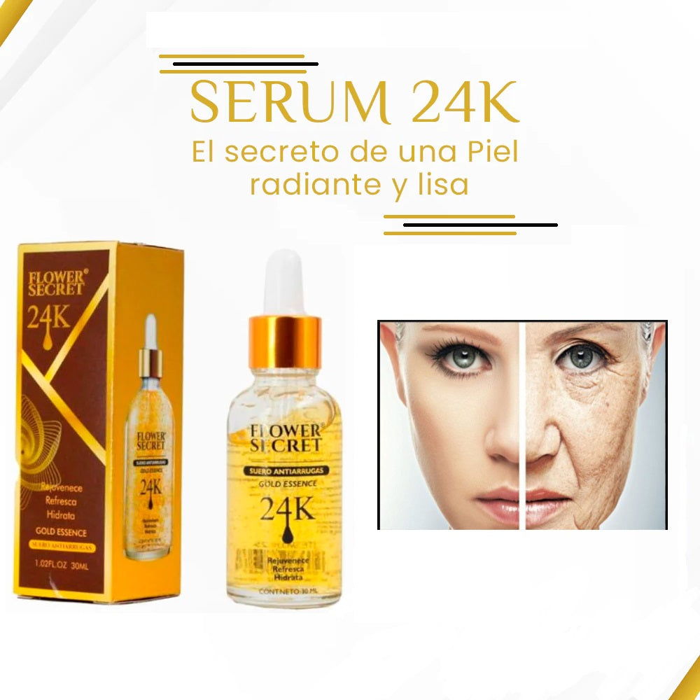 Masajeador facial led + Serum 24k